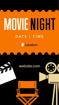 Minimalist Movie Night Facebook story Image Preview