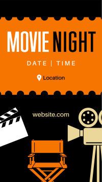 Minimalist Movie Night Facebook Story Image Preview