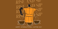 Rise and Sip Twitter Post Design
