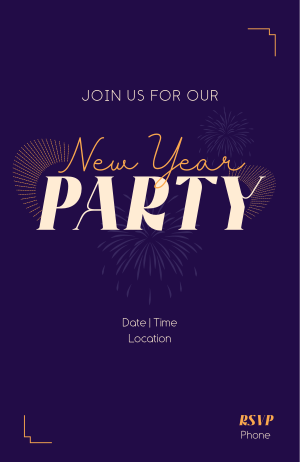 Fancy NY Party Invitation Image Preview