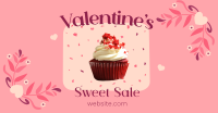 Valentines Cupcake Sale Facebook Ad Design