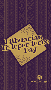 Folk Lithuanian Independence Day Instagram Reel Design