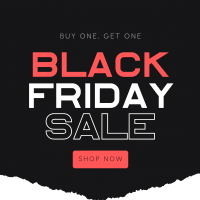 Black Friday Paper Cut Linkedin Post Image Preview