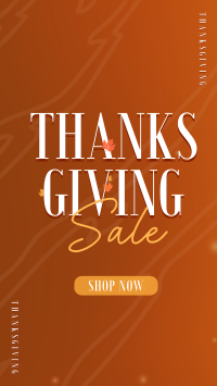 Thanksgiving Autumn Shop Sale Facebook Story Design
