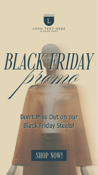 Black Friday Minimalist Promo Instagram Reel Design