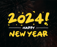 New Year Fireworks Facebook post Image Preview