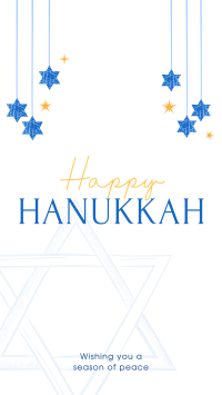Simple Hanukkah Greeting Facebook Story Design