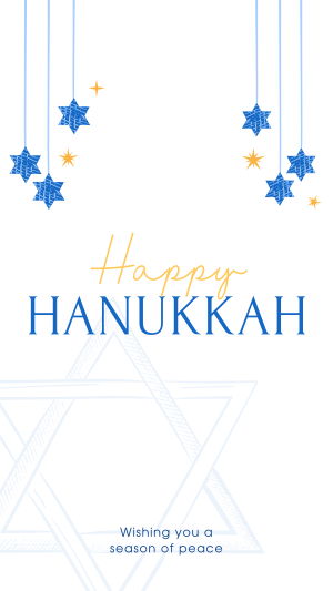 Simple Hanukkah Greeting Facebook story Image Preview