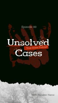 Unsolved Crime Podcast Facebook Story Design