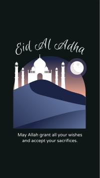 Eid Desert Mosque Instagram story Image Preview