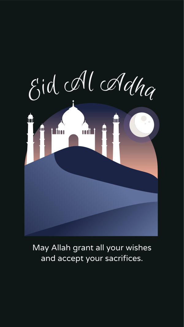 Eid Desert Mosque Instagram Story Design Image Preview