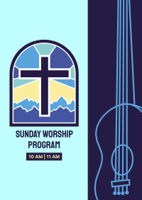 Sunday Worship Program Flyer Image Preview
