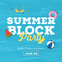 Floating Summer Party Instagram Post Design