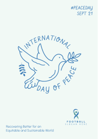 Peace Dove Outline Flyer Design