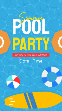 Summer Pool Party Instagram story Image Preview