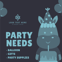 Party Supplies Instagram Post Design