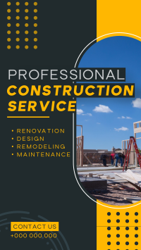 Modern Construction Service Facebook story Image Preview