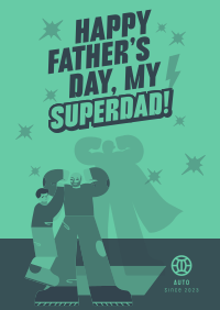 Superhero Father's Day Poster Image Preview