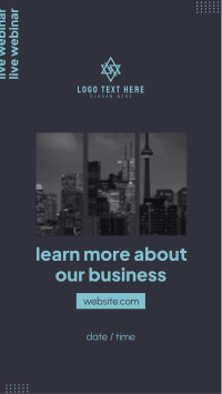Learn About Our Business Webinar Facebook Story Preview