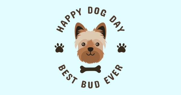 Yorkie Happy Dog Day Facebook Ad Design Image Preview