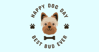 Yorkie Happy Dog Day Facebook ad Image Preview