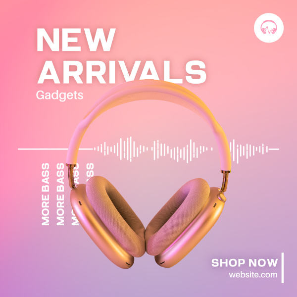 Girly Headphone Instagram Post Design Image Preview