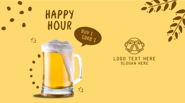 Happy Hour Buy 1 Get 1 Facebook Event Cover Design Image Preview