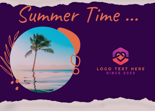 Summer Time! Postcard Design Image Preview
