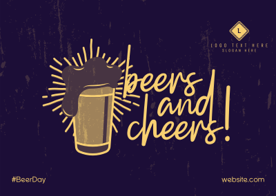 Cheers and Beers Postcard Image Preview