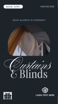 High Quality Curtains & Blinds Facebook Story Design