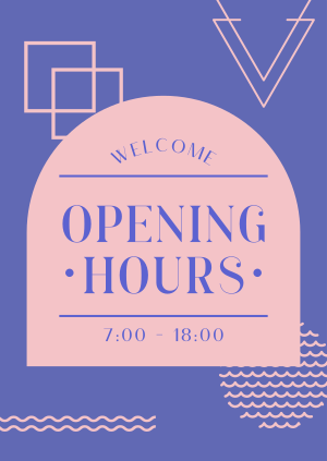 New Opening Hours Poster Image Preview