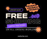 Worldwide Shipping Promo Facebook Post Design