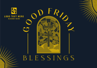 Good Friday Blessings Postcard Image Preview