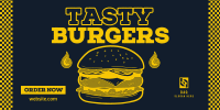 Vintage Tasty Burger Twitter Post Image Preview