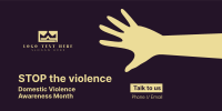Stop The Violence Twitter Post Design