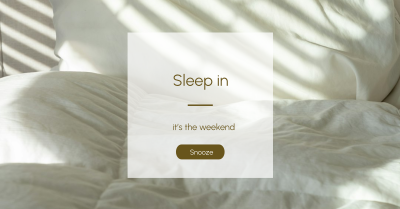 Sleep In Facebook ad Image Preview