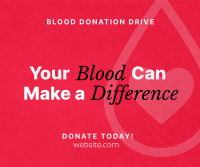 Minimalist Blood Donation Drive Facebook post Image Preview