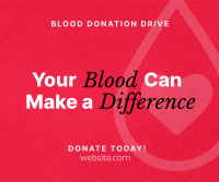 Minimalist Blood Donation Drive Facebook Post Image Preview