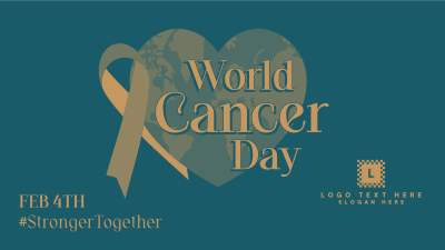 World Cancer Day Heart Facebook event cover Image Preview