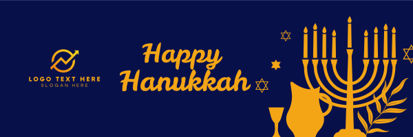 Happy Hanukkah Twitter Header Design Image Preview