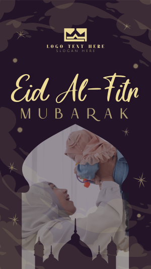 Joyous Eid Al-Fitr Facebook story Image Preview