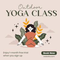 Outdoor Yoga Class Instagram Post Design