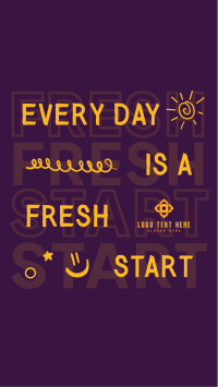 Fresh Start Quote YouTube Short Design