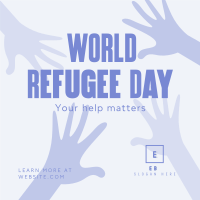 World Refugee Day Linkedin Post Design