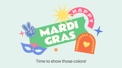 Happy Mardi Gras Zoom Background Image Preview