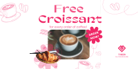 Croissant Coffee Promo Twitter Post Design