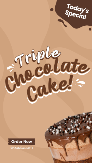 Triple Chocolate Cake Instagram story Image Preview
