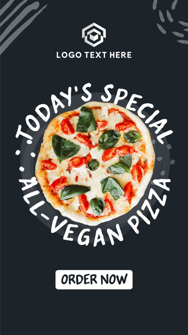 Vegan Pizza Instagram Story Design Image Preview