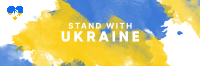 Stand with Ukraine Paint Twitter Header Design
