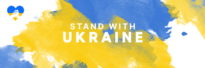 Stand with Ukraine Paint Twitter header (cover) Image Preview